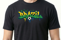 Brazil Soccer T-shirt Design Product Image 3