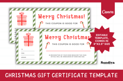 Christmas Gift Certificate For Kids Canva Template 2 Product Image 1