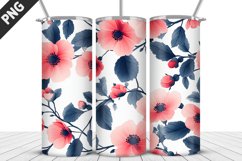Flowers Tumbler Wrap | Sublimation Design | Tumbler PNG Product Image 1