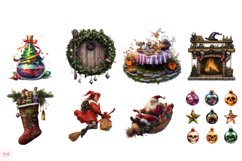 Witchy Christmas Clipart Product Image 7