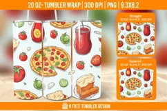 Fast Food Tumbler Wrap Designs, Sublimation Wrap Product Image 1