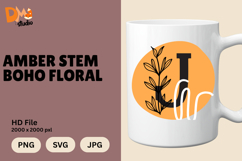 Amber Stem Boho Floral Monogram Product Image 1