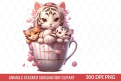 Animals Stacked Sublimation Clipart Product Image 1