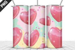 Lovely Hearts Tumbler Design | Valentine&#039;s Day Tumbler Wrap Product Image 1
