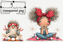 Whimsical 4th of July Clipart Watercolor PNG Product Image 1