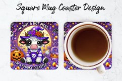 Halloween Cow Mug coaster | Coaster | Sublimation Design Product Image 1