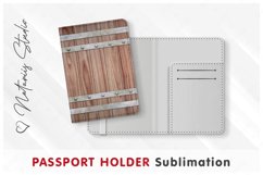 Wooden Barrel pattern - Passport Holder sublimation. Product Image 1