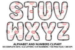 Romantic Coquette Alphabet PNG Letters &amp; Numbers 300DPI Product Image 4
