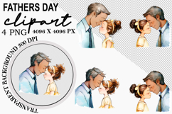 Fathers Day Clipart Watercolor PNG Product Image 1