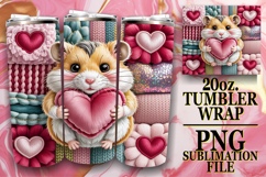 Inspiring vibes 20oz tumbler wrap, Valenines Animals Product Image 1