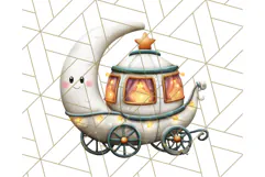 Royal Carriage & Princess Vehicle PNG Clipart for Fairytales Product Image 4