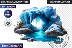 Watercolor Winter Landscapes and Snowy Cabin Illustrations Product Image 1