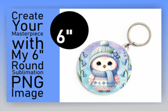 Artful Round Design for Keychains , Cute Animals Product Image 1