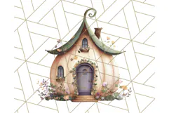 Whimsical Cottagecore Cottage PNG Clipart, Fairy House Png Product Image 4