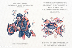 Summer Scuba Diving Clipart Product Image 2