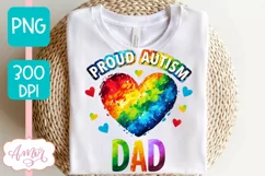 Autism Dad PNG sublimation | Autism family support PNG Product Image 1