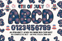 4th July Alphabet png clipart, independence letters doodle Product Image 1