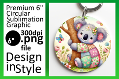 Elegant Keychain Circle PNG Artwork , Animals Product Image 1