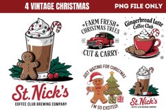 Vintage Christmas Digital Bundle PNG Product Image 8
