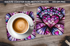 Valentine Coaster Sublimation, Valentine Coaster PNG Design Product Image 1