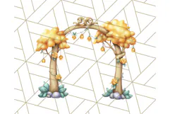 Princess Castle Clipart PNG, Enchanted Garden Artwork Product Image 4