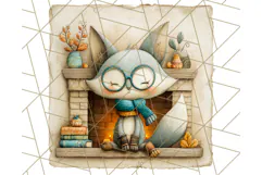Cozy Cabin Critters Clipart PNG, Fall Animal Png Product Image 4