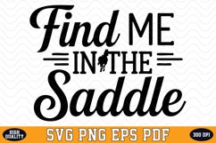 Find me in the Saddle SVG Design | SVG Cut files Product Image 1
