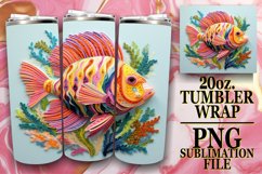 Sublimation Splash: Fishy Delights in 3D Product Image 1
