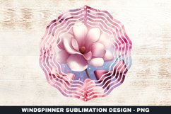 Bow &amp; Flowers Wind Spinner Sublimation Design Product Image 1