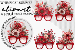 Whimsical Summer Watercolor Clipart PNG Product Image 5