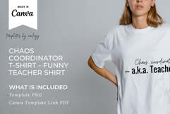 Chaos Coordinator T-Shirt Funny Teacher Shirt Back to School Product Image 4
