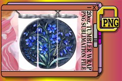 Denim Floral Tumbler Sublimation Spring 20oz Product Image 1