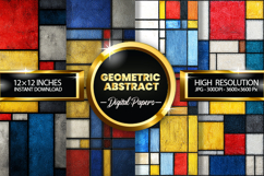 Geometric Abstract Digital Papers - 04 variations Product Image 1