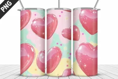 Valentines Love Skinny Tumbler PNG Wrap| Valentines Tumbler Product Image 5
