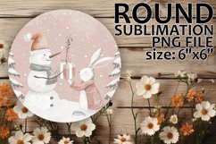 Stylish Circle Design Keychain Template , Winter Product Image 1