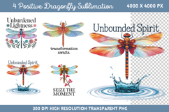 Positive Dragonfly Sublimation Bundle PNG Product Image 2