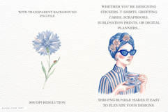 Summer Blue Flowers Beauty Clipart Product Image 2