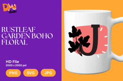 Rustleaf Garden Boho Floral Monogram Product Image 1