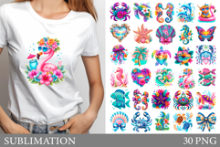 Sea Sublimation Bundle. Sea Animals T-Shirt Design Product Image 1