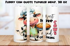 Funny Cow Skinny Tumbler Wrap Humorous Sayings PNG 20 oz. Product Image 1