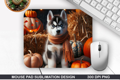Halloween Dog Mouse Pad Sublimation, Halloween Mouse Pad PNG Product Image 1