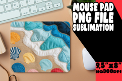 Colorful Raccoon &amp; Bloom Mouse Pad Sublimation PNG Product Image 1