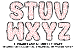 Romantic Coquette Alphabet PNG Letters &amp; Numbers 300DPI Product Image 4