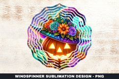 Halloween Pumpkins Wind Spinner Sublimation Design Product Image 1