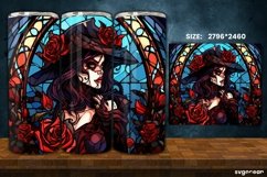Stained Glass Halloween Tumbler Wrap | 20 Oz | Sublimation Product Image 6