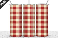 Red Plaid Tumbler Design | Valentine&#039;s Day Tumbler Wrap Product Image 5