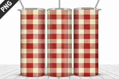 Red Plaid Tumbler Design | Valentine's Day Tumbler Wrap Product Image 5
