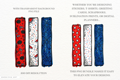 4th of July Brushstrokes Clipart Product Image 2