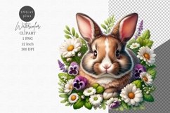 Bunny clipart, Rabbit clipart, Spring sublimation Product Image 1