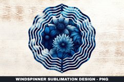 Flowers Wind Spinner Sublimation Design Product Image 1